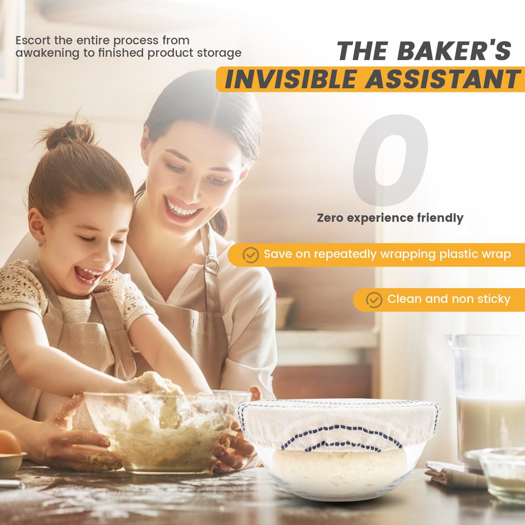 3/6Pcs Bowl Cover Elastic Bread Fermentation Cover Reusable Sourdough Fermentation Jar Covers Set for Baking Kitchen Accessories