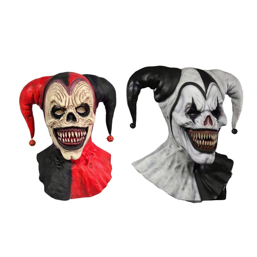 Friendly Latex Full Head Clown Mask Adult Size Ventilated Design for Costume Balls and Haunted Houses