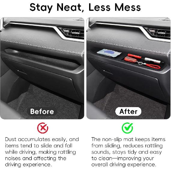 PIFOOG Passenger Storage Organizer Mat Fit For Toyota RAV4 2025 2024 Glove Box Organizer Tray Car Interior Center Console Accessories Silicone