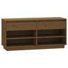 VidaXL Shoe Cabinet Honey Brown 110x34x52cm Solid Pine Wood 814447
