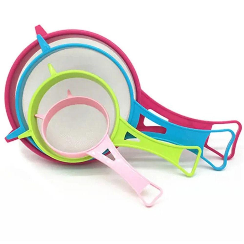 4Pcs/Set Juice Tea Filter Filter Colander Soy Milk Flour Sieve Scoop Strainer Kitchen Tools