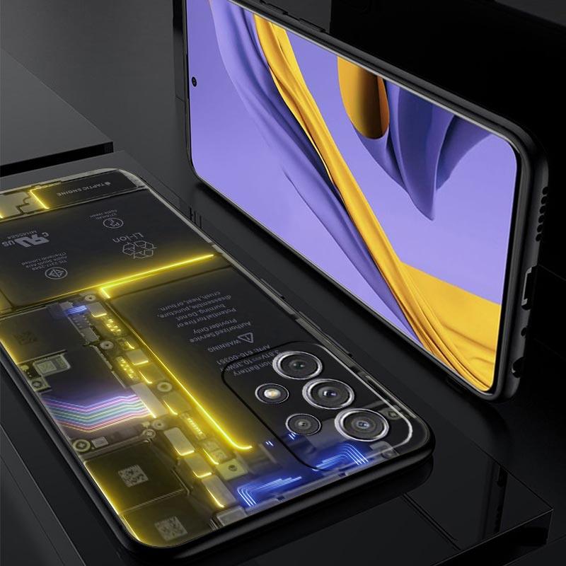 Чехол с рисунком печатной платы для Samsung Galaxy A55 A35 A17 A07 A15 A13 A25 A51 A71 A72 A73 A32 A52 A52S A41 Мягкий ТПУ