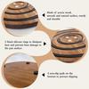 Magnetic Pot Coaster -Acacia Wood Trivet with Silicone Rings for Hot Pots, Pans & Dishes
