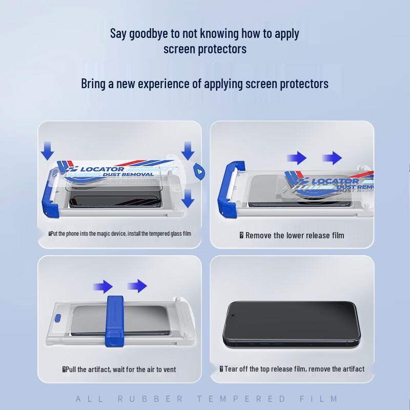 iPhone 15 Pro Tempered Glass Screen Protector with Application Kit