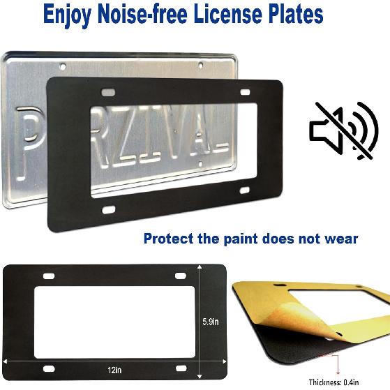 BGGTMO Stainless Steel License Plate Frames- 2 Pack Heavy Duty Polished Mirror Car Tag Cover With Chrome Screws Caps, 4 Holes Front & Rear Holders