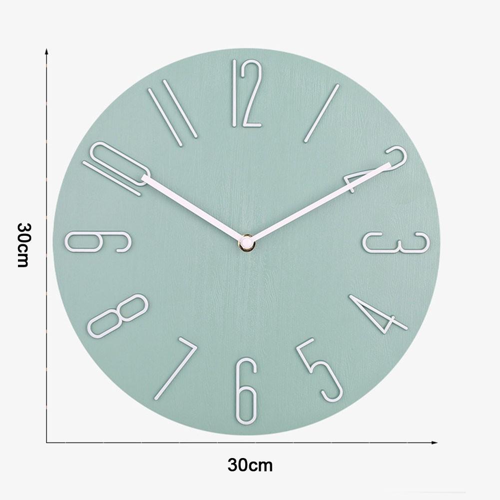 12 дюймов Минималистские аналоговые кварцевые настенные часы Большие цифры настенные часы Домашнее украшение