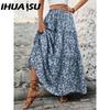 Women's Fashion Casual Floral Print Summer Spring Skirt