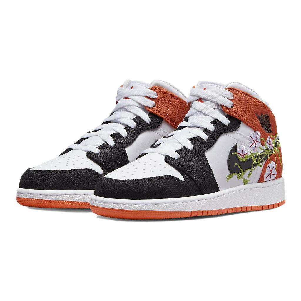 New Jordan 1 Mid SE Basketball Blossom GS DQ8390-100