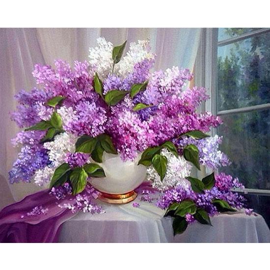 5D DIY Алмазный цветок Вышивка крестом Алмазная мозаика Наклейка на стену Ваза Подходит для домашнего декора
