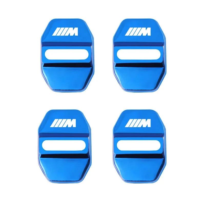 For BMW M E46 E90 E60 ZincAlloy Car Door Lock Buckle Protective Covers Cover Stickers For BMW X1 X2 X3 X5 X4 X6 X7 G30 G20 G32 G11 G12 F40 F30 F20