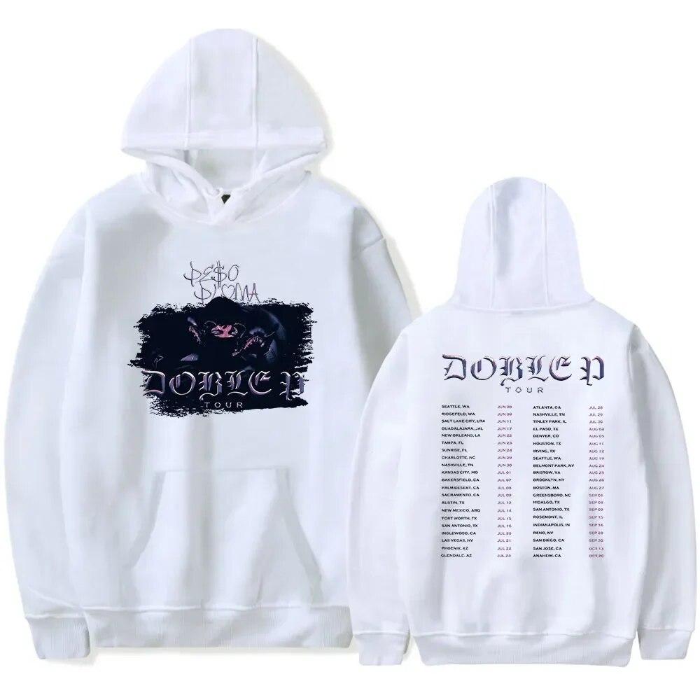 2022 Peso Pluma Doble P Tour Толстовка Модная уличная одежда с длинными рукавами Женская толстовка с капюшоном унисекс World Tour Одежда в стиле хип-хоп