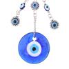 Pendant Rear View Mirror Hemp Rope Glass Decoration Hanging Ornament Navy Blue Evil Eye Butterfly