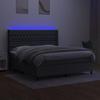 VidaXL Slat Bed Base with Mattress and LED, Upholstered Bed, Double Bed, Adult Bed for Interior Bedroom, 3138574