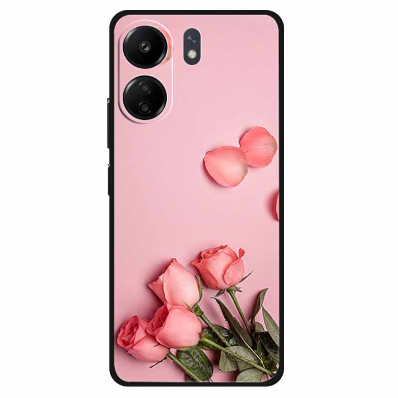 Funda For Xiaomi Poco C65 Case Soft Lion Wolf Black Shockproof Back Cover for Poco C65 C 65 Soft Case Poco C65 Cool Soft Bumper