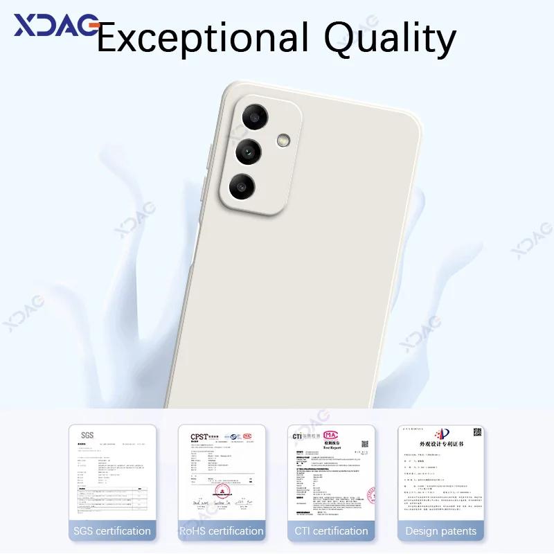 Модный милый чехол для телефона Samsung Galaxy A05 A05S квадратный жидкий силиконовый чехол для задней крышки SamsungA05S Shield Fundas