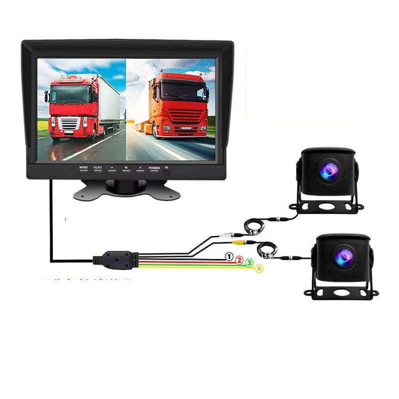 Wireless 7" Monitor HD Rear View Backup Reverse Camera Kit For Truck Trailer Bus