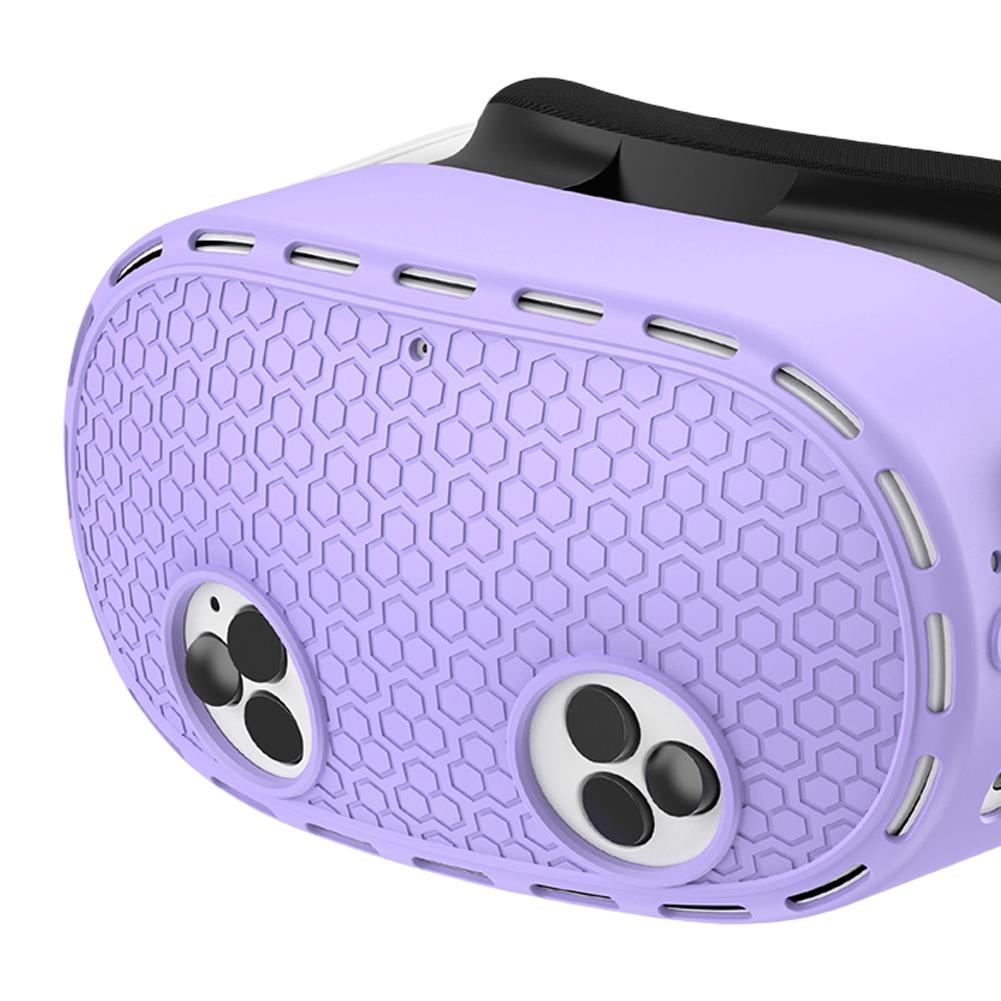 Силиконовый чехол-хостер Shell Drop-Proof Cover для Meta Quest 3S Аксессуары (фиолетовый)