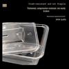 750ml Disposable Rectangular Food Containers with Lids