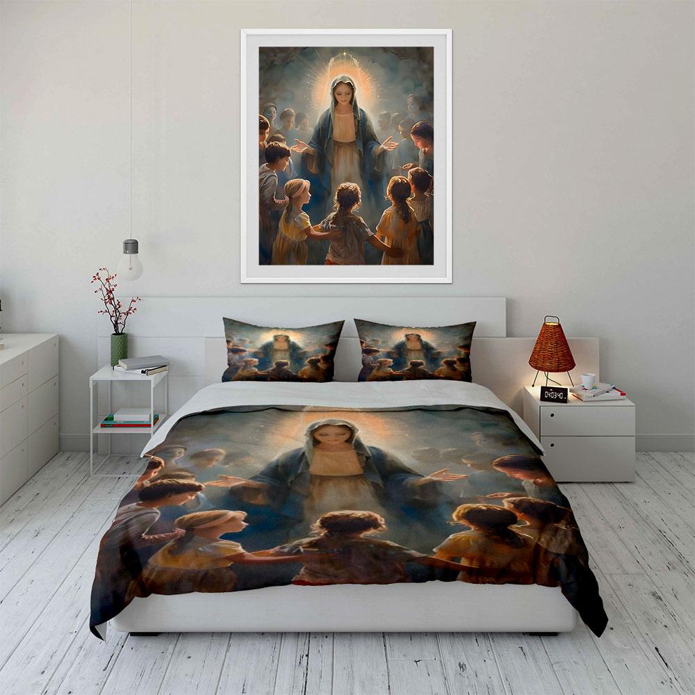 Religious figure with halo. Bedding sets Duvet cover sets Duvet covers Pillowcases(1 * Duvet Cover 2 * Pillowcases without duvet insert)