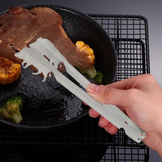BBQ Tongs Stainless Steel Kitchen Tongs Heat Resistant Non-Slip Grip Metal Pliers for Grilling Rust-Proof Barbecue Clamps for Picnic Camping Cooking