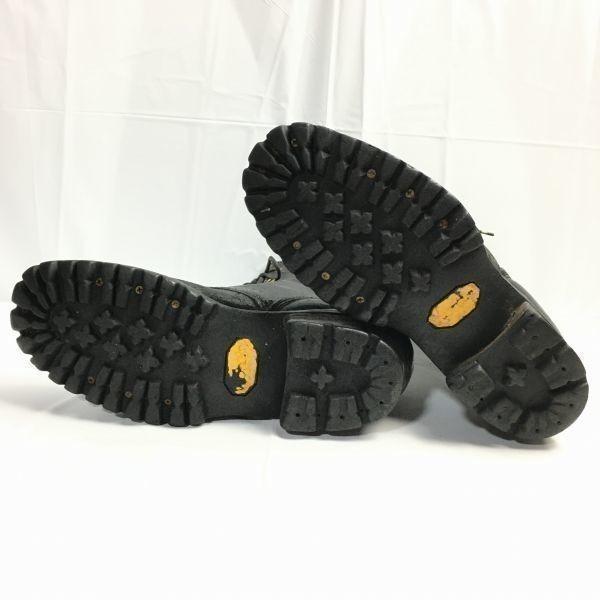 Винтажные кожаные ботинки на шнуровке HATHORN 70-80-х годов, черные, размер 11D, линия Whites, мужские(ИСПОЛЬЗОВАЛ)