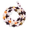Natural Tiger Eye Crystal Garnet Gemstone Smooth Beads Necklace 17" UB-4820 UB-4820