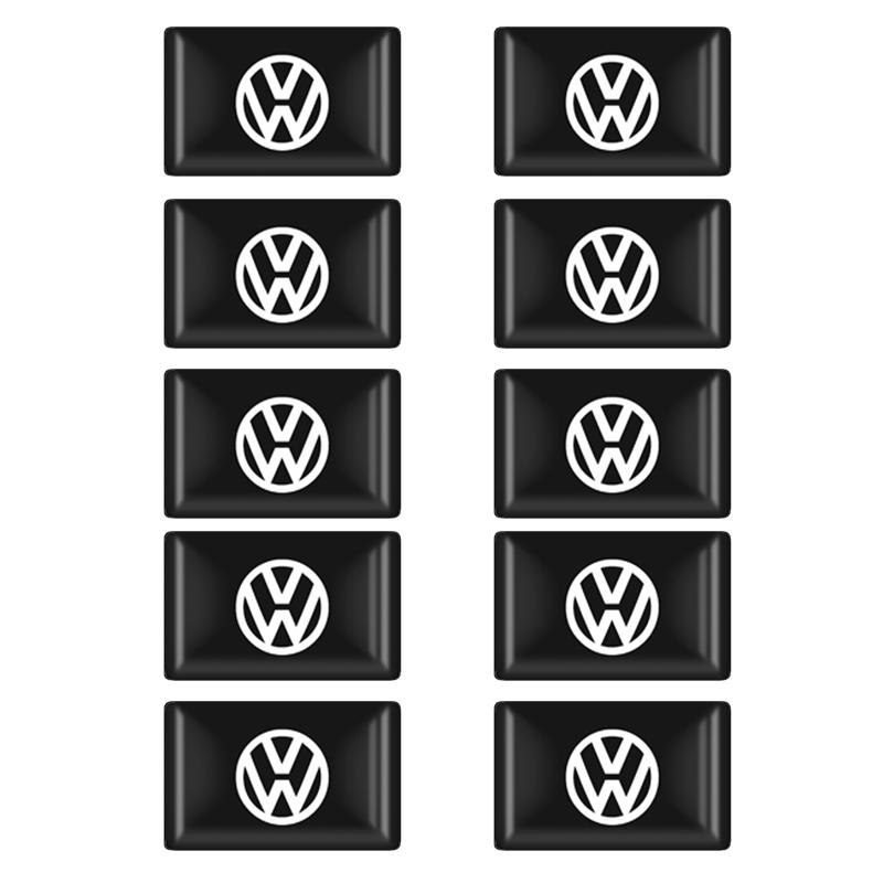 OBTLU1 10pcs Epoxy Car Button Stickers Control Panel Decal for VW Golf Passat Jetta T3 T5 Bora Caddy Vento Touareg Polo T4 CC Mk6
