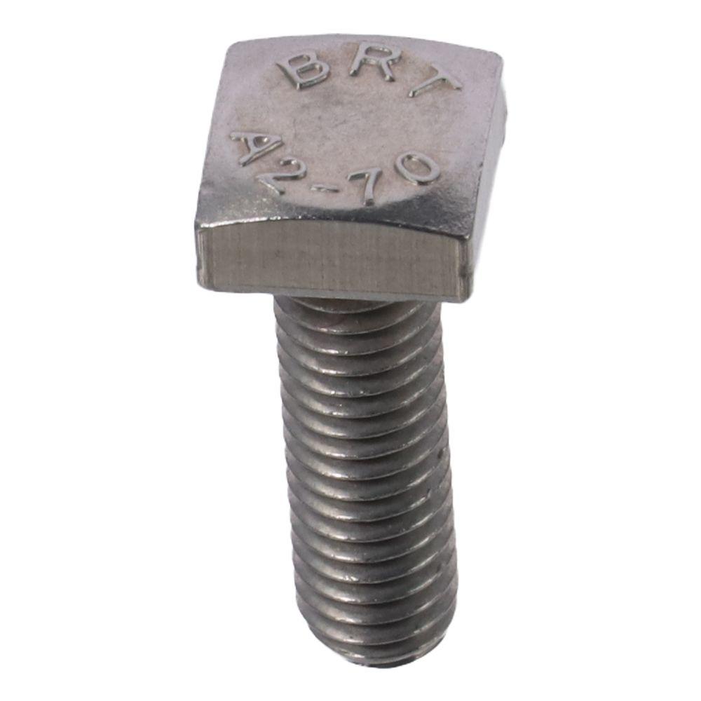 2 шт. Болт с квадратной головкой M6*20 мм, серебристый, с полной резьбой, прочный, квадратные машинные винты