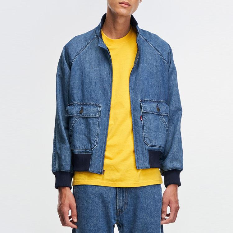 Levis Пэчворк Большой карман Реглан Повседневная джинсовая куртка Мужские куртки Синяя A1940-0000