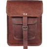Brown Satchel Goat Leather Handmade Vintage Messenger Genuine Cross-body Bag