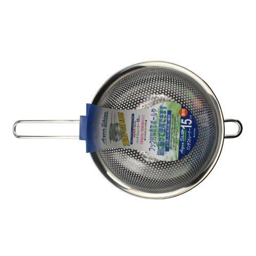 PEARL METAL Aqua Shine Stainless Steel Punch Strainer, 15cm, H-8220