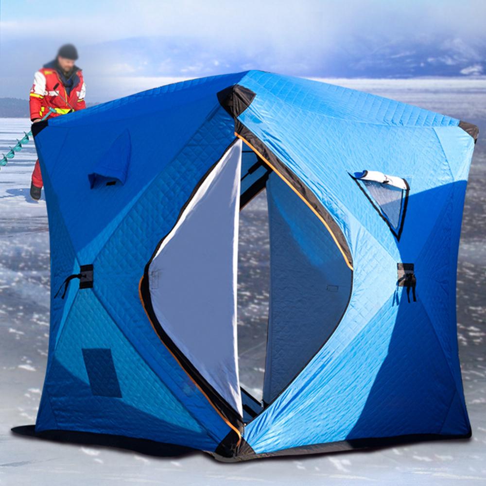 Portable Ice Fishing Shelter Easy Set-up Winter Fishing Tent Ice Fishing Tent Waterproof &