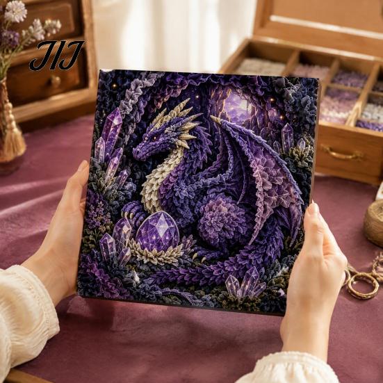 Creative Handicraft for Adults Dragon Fabric Poke Art Kit, Mythic DIY 3D Craft Unique Gifts Artists Project, No-Sew Crafting Kit Adults, Handmade