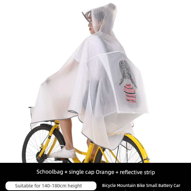Bicycle Raincoat for Mountain Bikes, Unisex, Suitable for Cycling, for Middle and High School Students, Single-Person Full-Body Stylish Rain Poncho