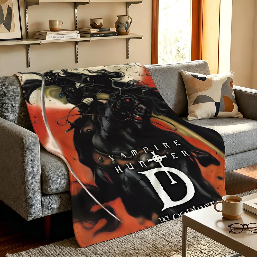 Аниме V-Vampire H-Hunter D-D Бросок Высокоплотное Короткое Плюшевое Одеяло Мягкое Нежное к Коже для Дивана Дневного Сна Комнаты с Кондиционером