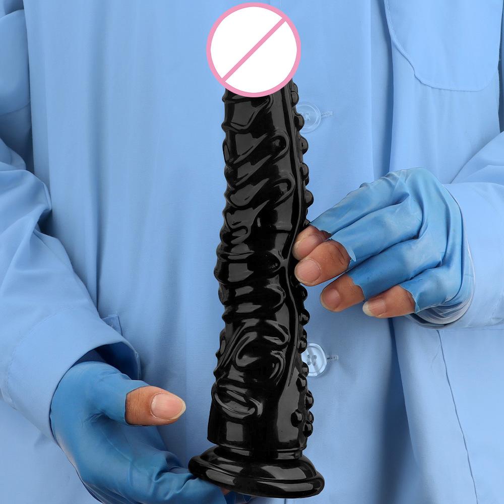 Extra Large Thick and Long Black Giant Simulation Dildo Stallio  Anti Anal Blockage  Fist Sex
