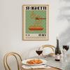 Spaghetti Ramen Noodles Wall Print Colorful Poster Retro Food Funny Wall Art Canvas Painting Trendy Decor Pictures For Kitchen