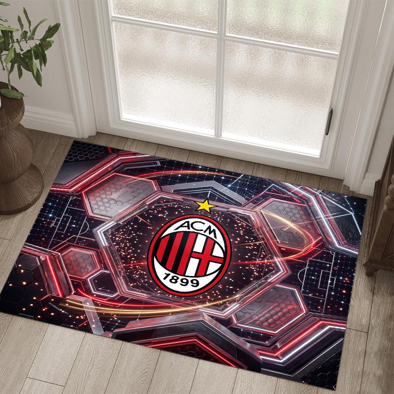 Дизайн AC Milan Кристальный Велюровый Ковер Уютный Не?Нескользящий ковер с принтом для спальни, гостиной, прихожей