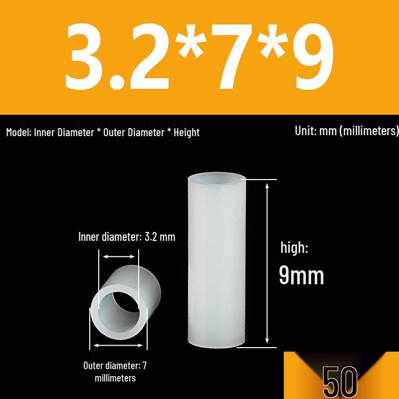 Nylon Spacer & Insulating Sleeve Set: M2.5-M7 Sizes, Thickened Washer, Isolation Shaft & Lamp Column