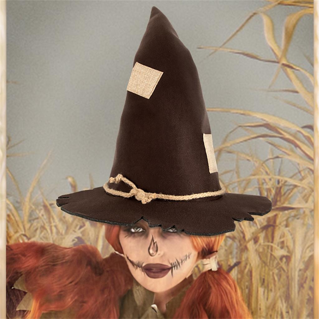 Scarecrow Patch Witch Witch Hat Halloween Witch Hat Party Accessories Makeup Costumes