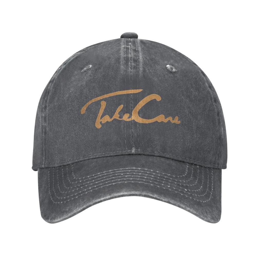 Drakes Take Care Unisex Baseball Caps Distressed Denim Caps Hat Vintage Outdoor Running Golf Unstructured Soft Headwear