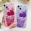 Wave Edge Silicone Case for Oppo A58 A78 A38 Samsung A54 A34 A24 A14 iPhone 15 14 Redmi Note 12 11 10 Infinix Note 30 Funda Milk Tea Bear Bunny Cover