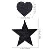 14/17 Pcs Sparkle Iron On Patches Heart Shape Applique Patch Five-pointed Star Patch  DIY Craft