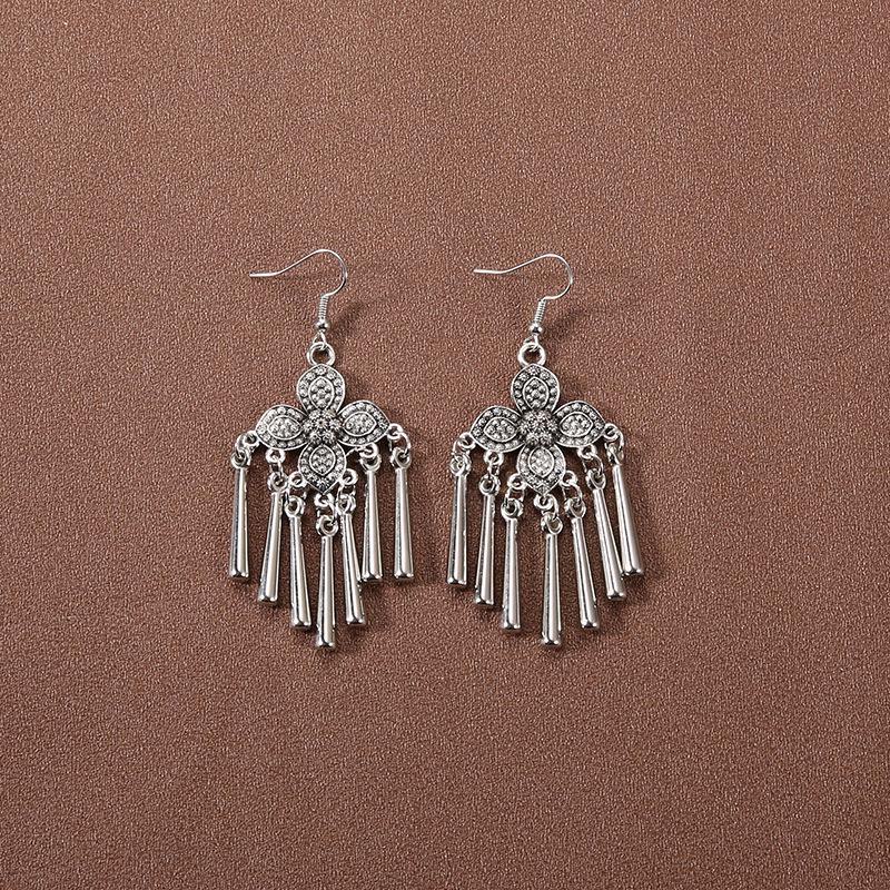 Серьги-кисточки в китайском дворцовом стиле в стиле ретро: Этнические тибетские серебряные украшения Ханфу