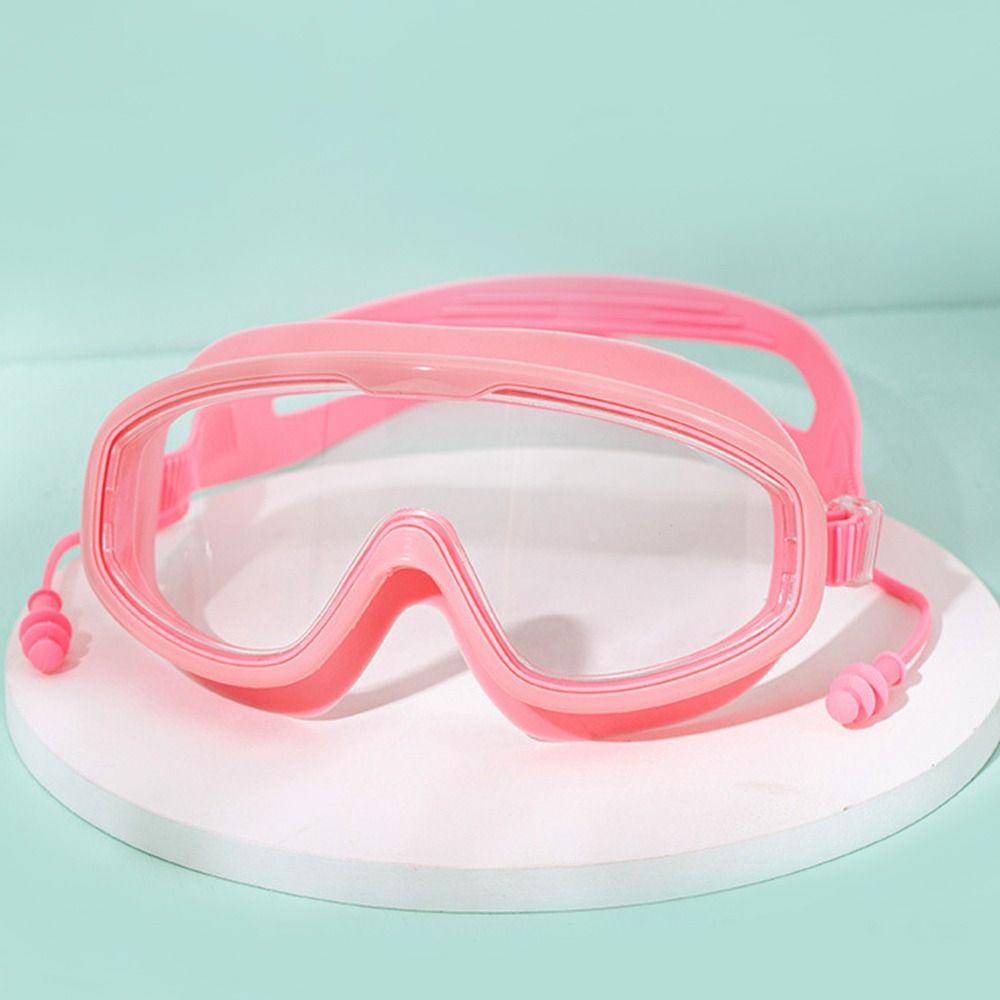 Adult Youth High Definition Wide View Swim Eyewear Swimming Goggles Eyeglasses with Earplugs