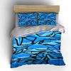 Blue-patterned sharks design. Bedding sets Duvet cover sets Duvet covers Pillowcases(1 * Duvet Cover 2 * Pillowcases without duvet insert)