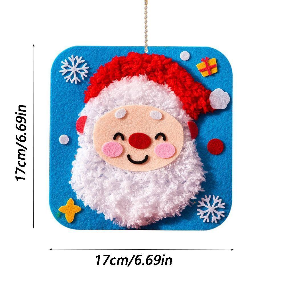 Non-Woven Fabric Christmas Sewing Kit Beginner Friendly Handicrafts Christmas Sewing Projects Fun Threading DIY Embroidery Kit