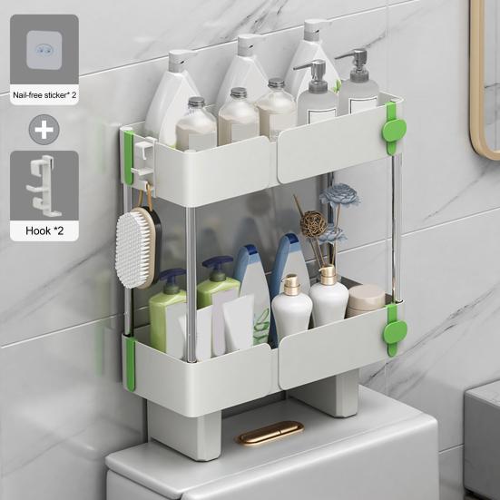Стеллаж для хранения Органайзер для бачка унитаза Большая вместимость Высокая грузоподъемность Водонепроницаемый