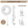 4PCS Switch Pull Cord, White Bathroom Light Pull Cord for Ceiling Switches, Shower and Bedroom