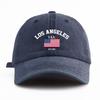 1 шт. Стильная washed бейсболка LOS ANGELES для взрослых, минималистичный ретро-стиль, повседневная, мягкая, регулируемая, кепка папы, идеальный подарок